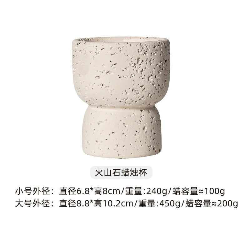 Simple Cement Home Aromatherapy Candle Empty Cup Diy High-value Crafts Indoor Candlestick Modern Home Decoration Ornaments