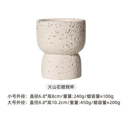 Simple Cement Home Aromatherapy Candle Empty Cup Diy High-value Crafts Indoor Candlestick Modern Home Decoration Ornaments