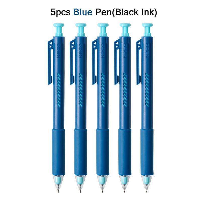KACO ON ZERO Shake Gel Pen,0.5mm Black Retractable Refillable Ink Pen Smooth Writing ST Nib For Homework,Exam,Signing,Journaling