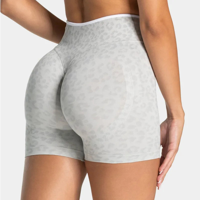 Women's Leopard Print High Waisted Yoga Shorts Fashion Comfortable Quick-dry Tight Ventilate Hip Lift Multi Style Fitness Shorts
