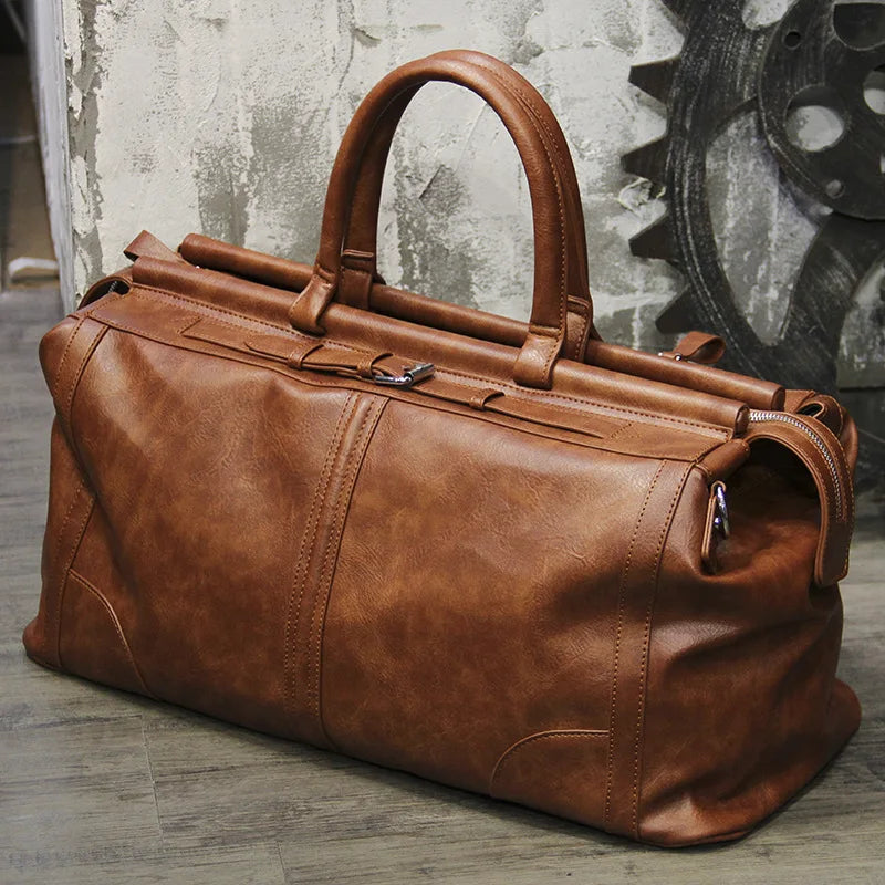 Retro Fashion Men's Handbags Travel Totes Crossbody Bag Large Capacity Luggage Bags Men Luxury Design Handbags Fitness Bag Male