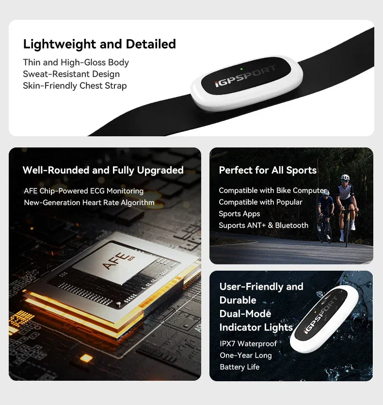 iGPSPORT HR50 Heart Rate Sensor Bike Computer Fitness Running Sport Heart Rate Monitor Sensor IPX7 Waterproof Bike Accessories