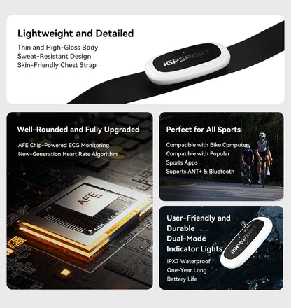 iGPSPORT HR50 Heart Rate Sensor Bike Computer Fitness Running Sport Heart Rate Monitor Sensor IPX7 Waterproof Bike Accessories