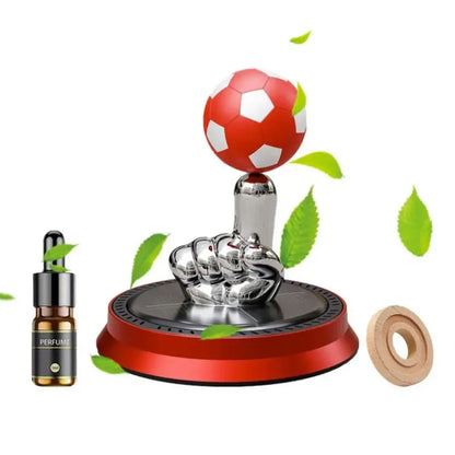 Solar Car Fragrance Finger Football Car Air Freshener Automatic Rotating Floating Ball Auto Interior Home Aromatherapy Diffuser