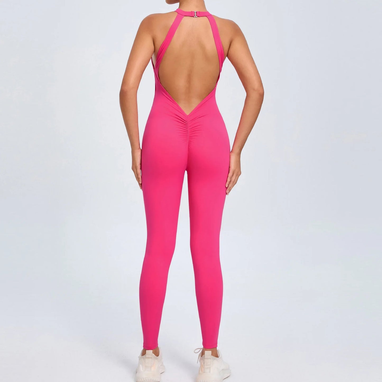 Sports Jumpsuit Woman Gym Sexy Long Jumpsuits One Pieces Fitness Overalls Sportswear Mono Mujer Coffee Body Women Clothes New