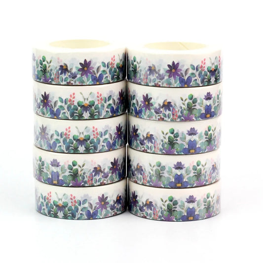 Bulk NEW 10PC/Lot Decor Beautiful Wildflowers Watercolor Washi Tapes for Scrapbooking Journaling Masking Tape Cute Stationery