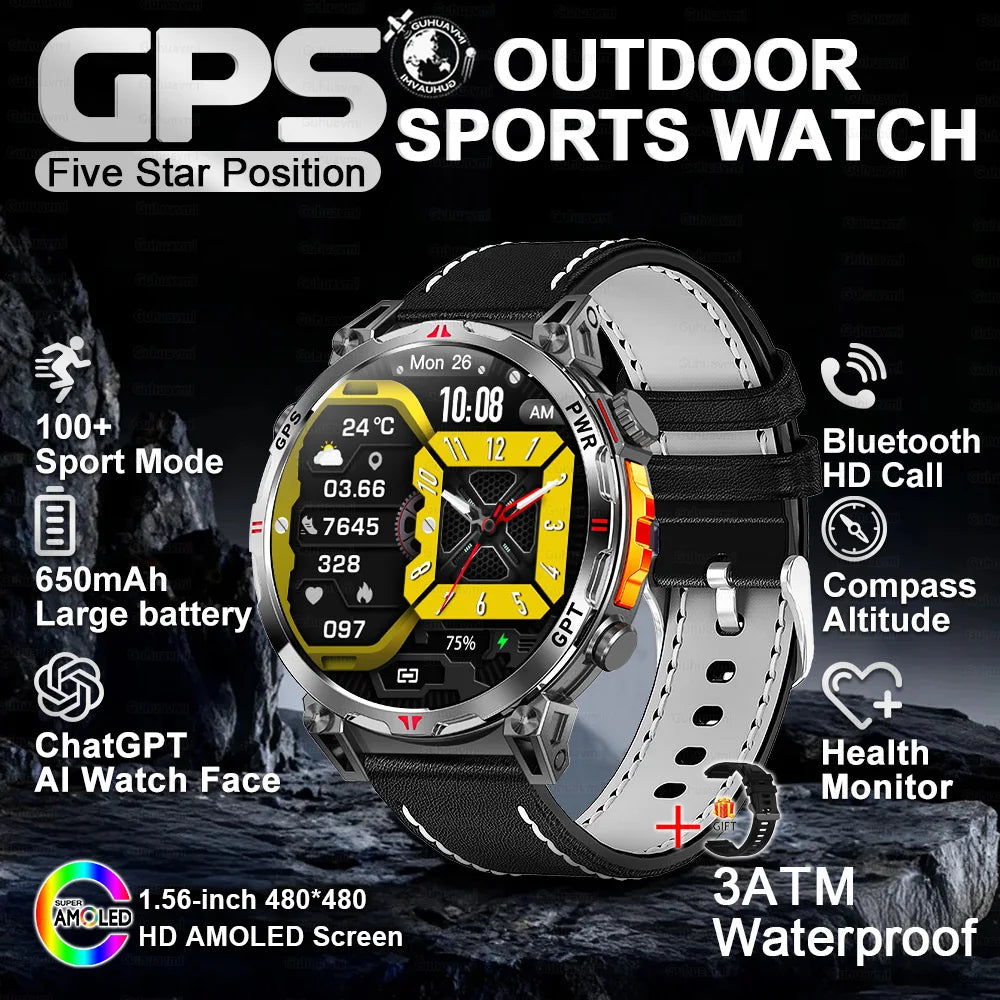 2026 New Ultra 650mAh Battery Smart Watch Built in GPS Compass 10ATM Waterproof Sports tracker Outdoors Military Smartwatches