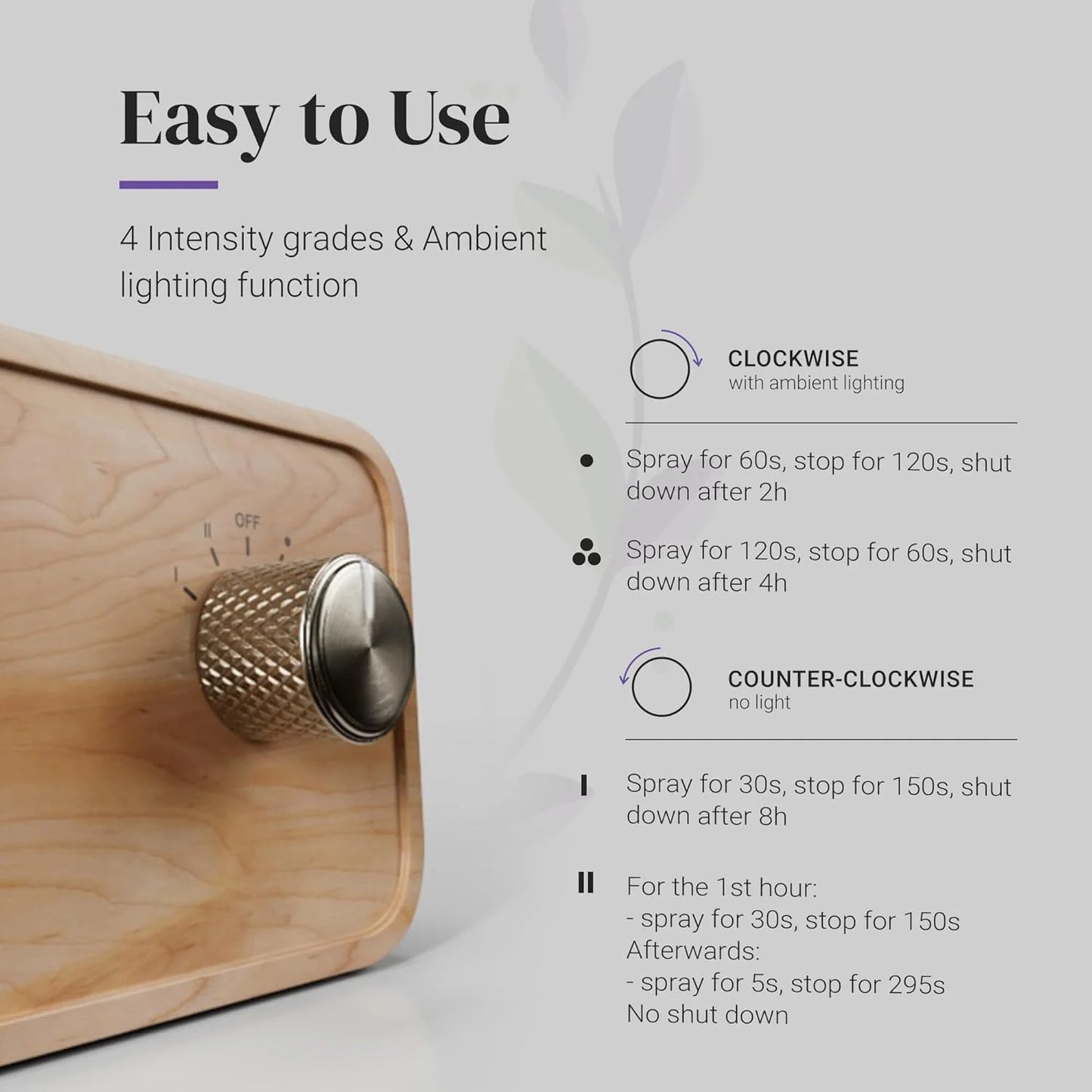 Nebulizing Essential Oil Diffuser Waterless Operated Aromatherapy Diffuser for Home Wood and Glass Aroma Diffuser Scent Machine