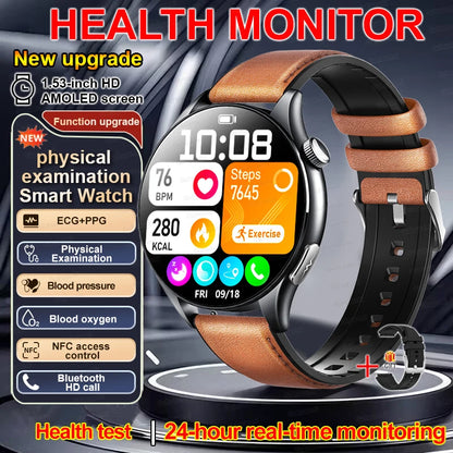 2026 New Smart Watch ECG+PPG Health monitoring Blood pressure UricAcid  Fitness Tracker Clock Sport Call Smartwatch Custom dial