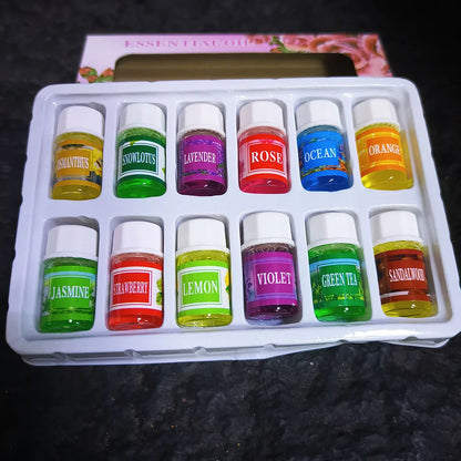 6/12 Boxes 3ml Natural Water Soluble Aromatic Pure Herbal Essential Oils Lavender Jasmine Reed Diffuser Humidifier Aromatherapy