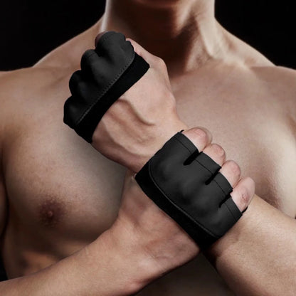 Sports Half Finger Gloves Men Women Non-slip Training Glove Gym Anti-cocoon Barbell Four Finger Glove for Cycling Yoga Jump Rope