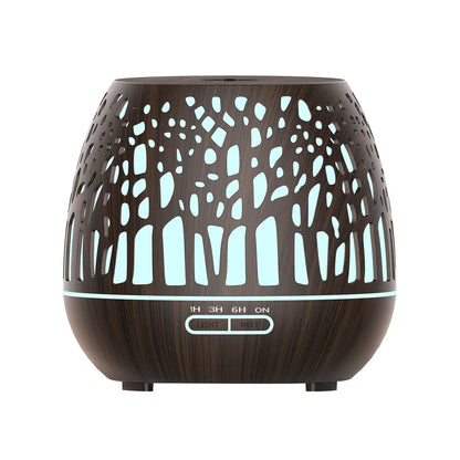 Tuya Smart 500ml Aromatherapy Essential Oil Diffuser Wood Grain Air Humidifier Aromatherapy Ultrasonic Remote Control Home Bedro