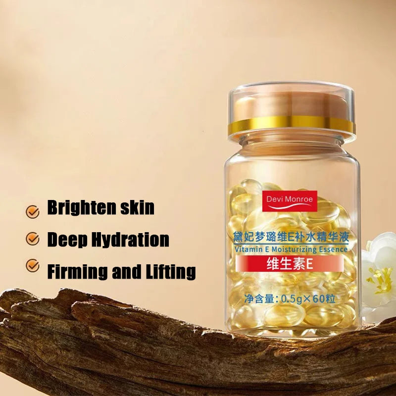 0.5g * 60pcs Vitamin E moisturizing essence oil can be used with face cream, body milk, liquid foundation and conditioner
