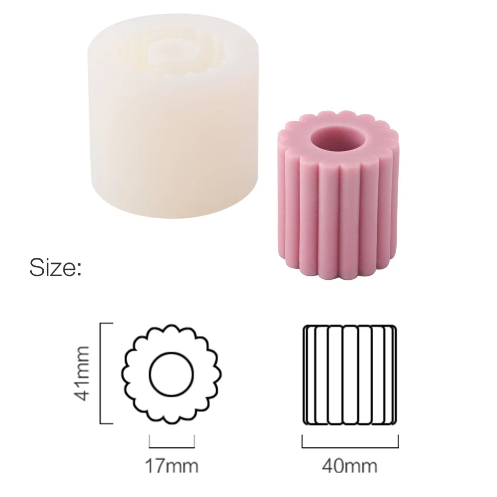 Boowan Nicole Modular Silicone Candle Mold Handmade Stackable Aromatherapy Candle Mould Home Decoration Tools