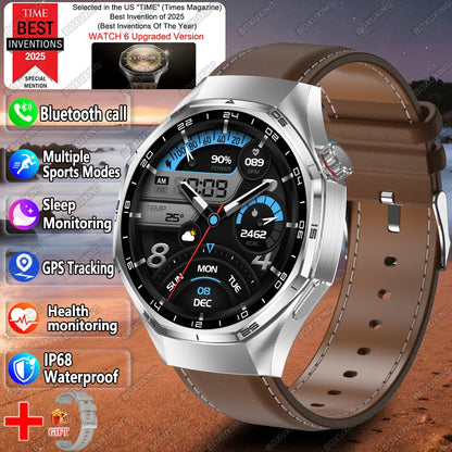 New Global Version Watch 6 Pro GPS Smart Watch Men Sports Fitness AMOLED Screen Health Monitor BT Call Waterproof Smartwatches