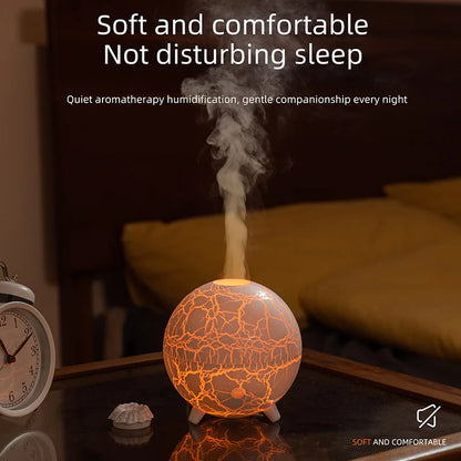 Creative Planet Mini Aroma Diffuser USB Essential Oil Humidifier Colorful Flame Lamp Home Desktop Aromatherapy Air Diffuser