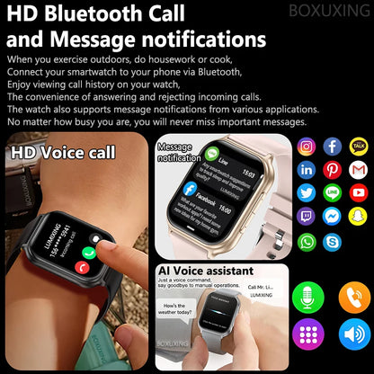 2026 New Smartwatch Women Sports Fitness Track IP68 Waterproof Heart Rate GPS Track Bluetooth Call Ladies Fashion Smartwatch Men