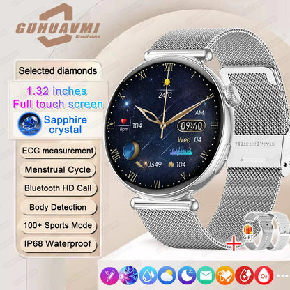 New Smart Watch For Women Gift Full Touch Screen Sports Fitness Watches Bluetooth Calls Digital Female health Smartwatch Ladies
