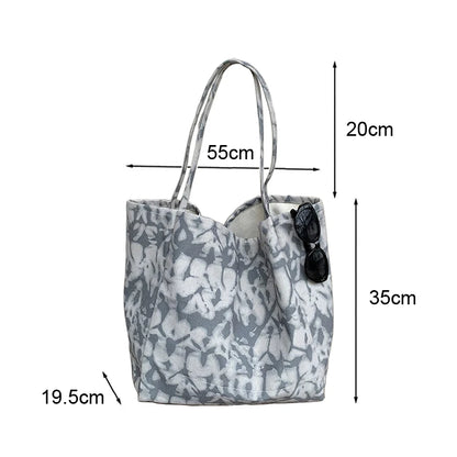 Hylhexyr Women's Canvas Shoulder Bag Large Capacity Shopping Bags Fashion Tote For Commuting Fitness