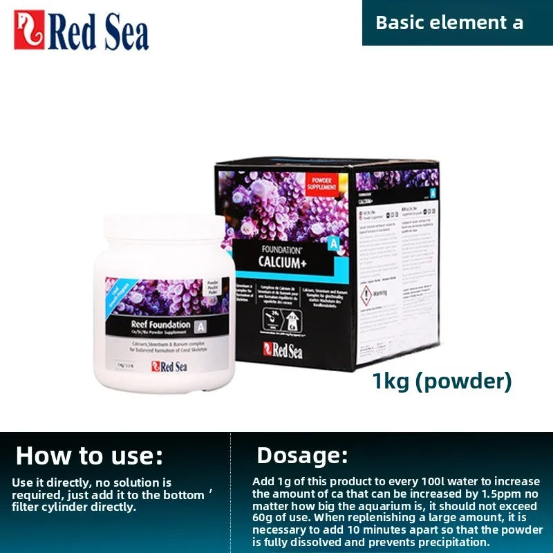 RedSea Coral Reef Essential Elements-Calcium Magnesium KH Strontium Iron Supplement for SPS/LPS-Aquarium Trace Minerals Additive