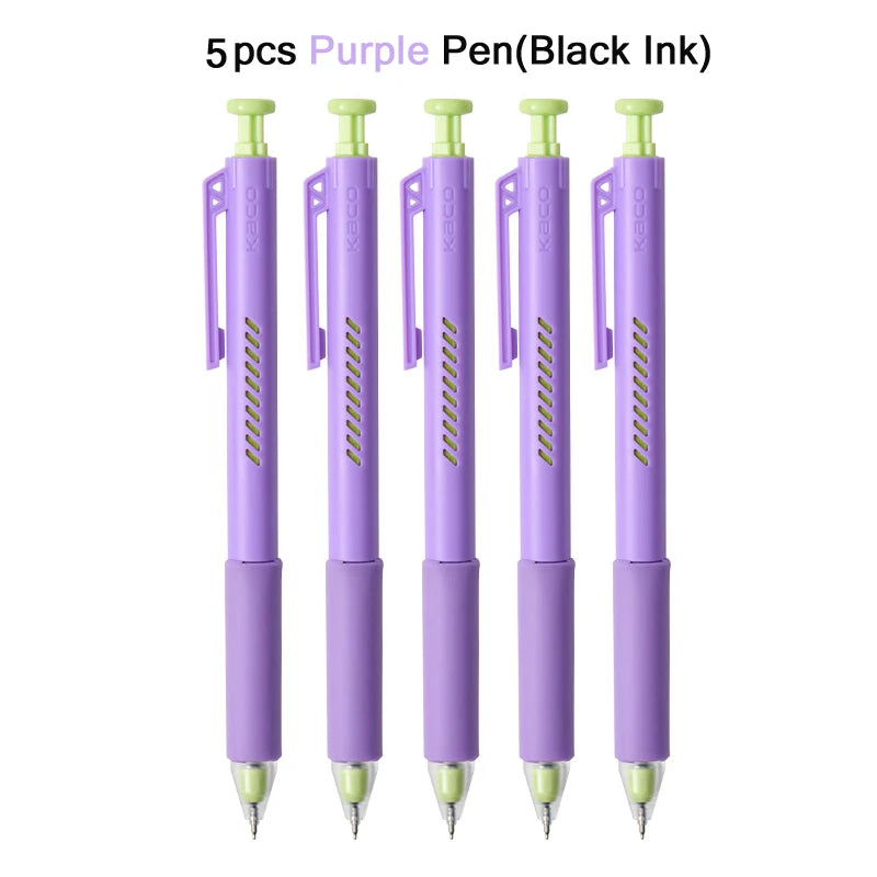 KACO ON ZERO Shake Gel Pen,0.5mm Black Retractable Refillable Ink Pen Smooth Writing ST Nib For Homework,Exam,Signing,Journaling