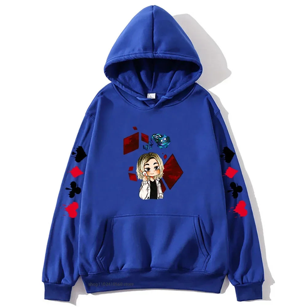 Cute Chishiya Hoodie Alice In Borderland Graphic Sweatshirts Anime Pullovers Men Cartoon Print Streetwear Women Harajuku Casual