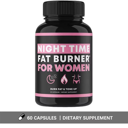 Night Time Fat Burner Weight Loss Supplement for Women, Overnight Sleep Fat Burning Weight Loss Pills, Support Metabolism