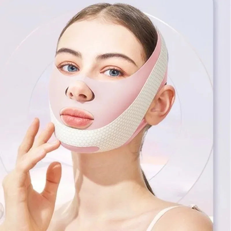 Face-Lift With Sleep Face V Shaper Facial Slimming Bandage Relaxation Shape Lift Reduce Double Chin Face Thining Band Massage