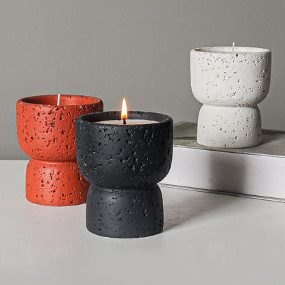 Simple Cement Home Aromatherapy Candle Empty Cup Diy High-value Crafts Indoor Candlestick Modern Home Decoration Ornaments