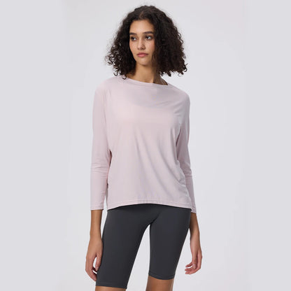 Yoga Long Sleeve Workout Top Running Clothes Physical Shirts & Blouses Top Fitness Loose T-shirt Clothing Sportswear Woman Gym