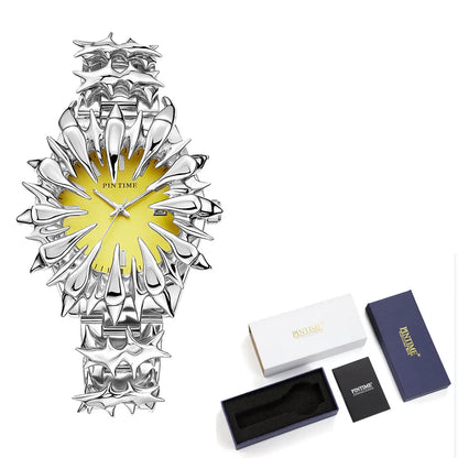 Y2K Watch European American Watches Irregular Dragon Scale Pointed tin Solder Light Luxury Men Gift Niche Quartz Wristwatch