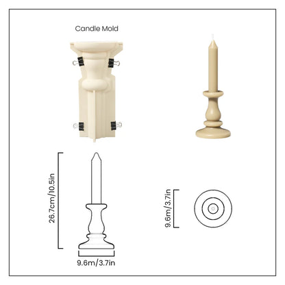 Nicole Taper Candle Making Silicone Mold Aromatherapy Scented Candle Mould Decorative Candle Making Supplies