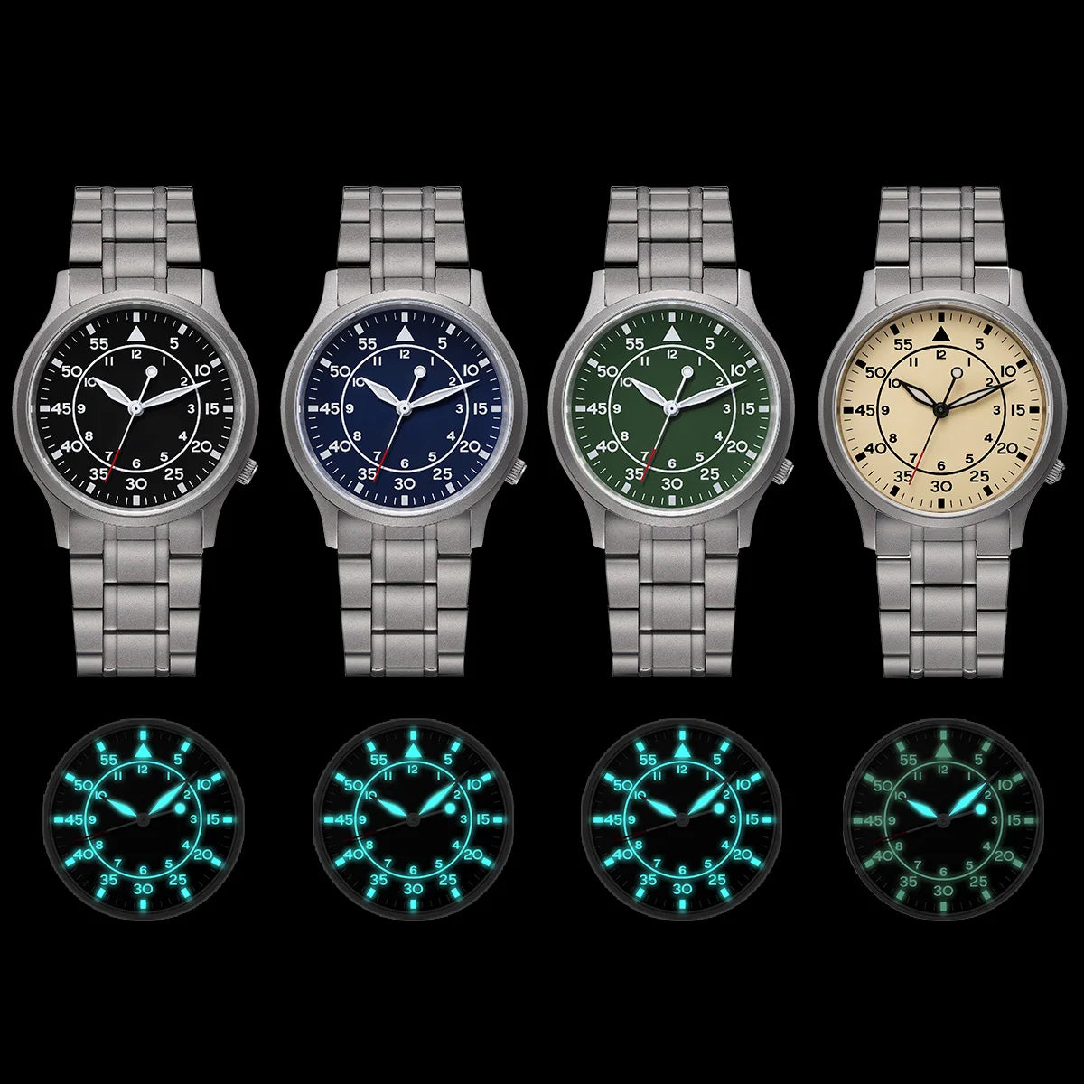 BERNY Titanium Watch For Men AR Coat Sapphire Fashion Wristwatch Luminous VH31 Ultra-thin Quartz Watch Waterproof 5ATM Watches