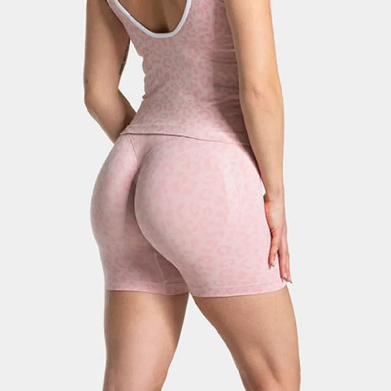 Women's Leopard Print High Waisted Yoga Shorts Fashion Comfortable Quick-dry Tight Ventilate Hip Lift Multi Style Fitness Shorts