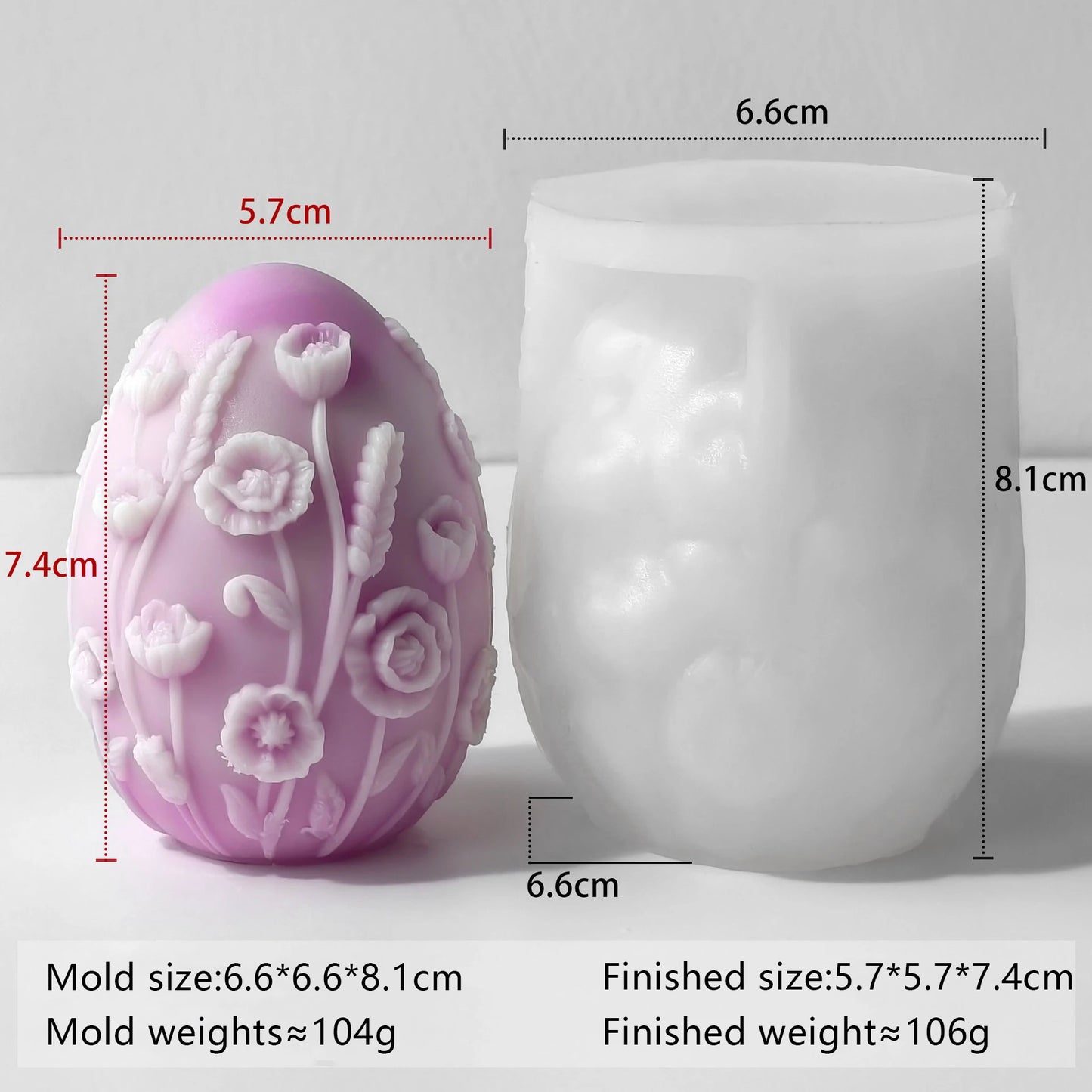Easter Egg Candle Mold DIY Aromatherapy Scented Wax Custom Egg Silicone Mold Handmade Craft Home Decor Gift Making
