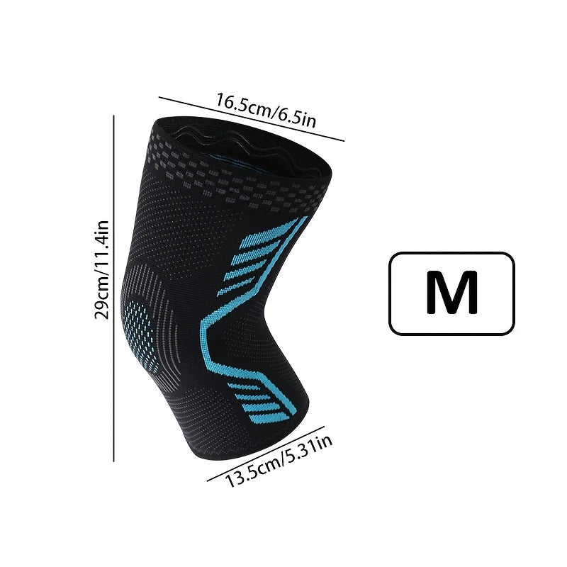 2pcs Professional Non Slip Nylon Sports Knee Support Sleeve High Elastic Compression for Basketball Cycling Running Gym Unisex