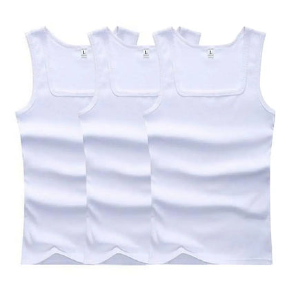 3pcs/set Four Seasons Men Tank Tops Black White Gray Singlets Sleeveless Men Vest Casual Bodybuilding Vest Sport Fitness T-shirt