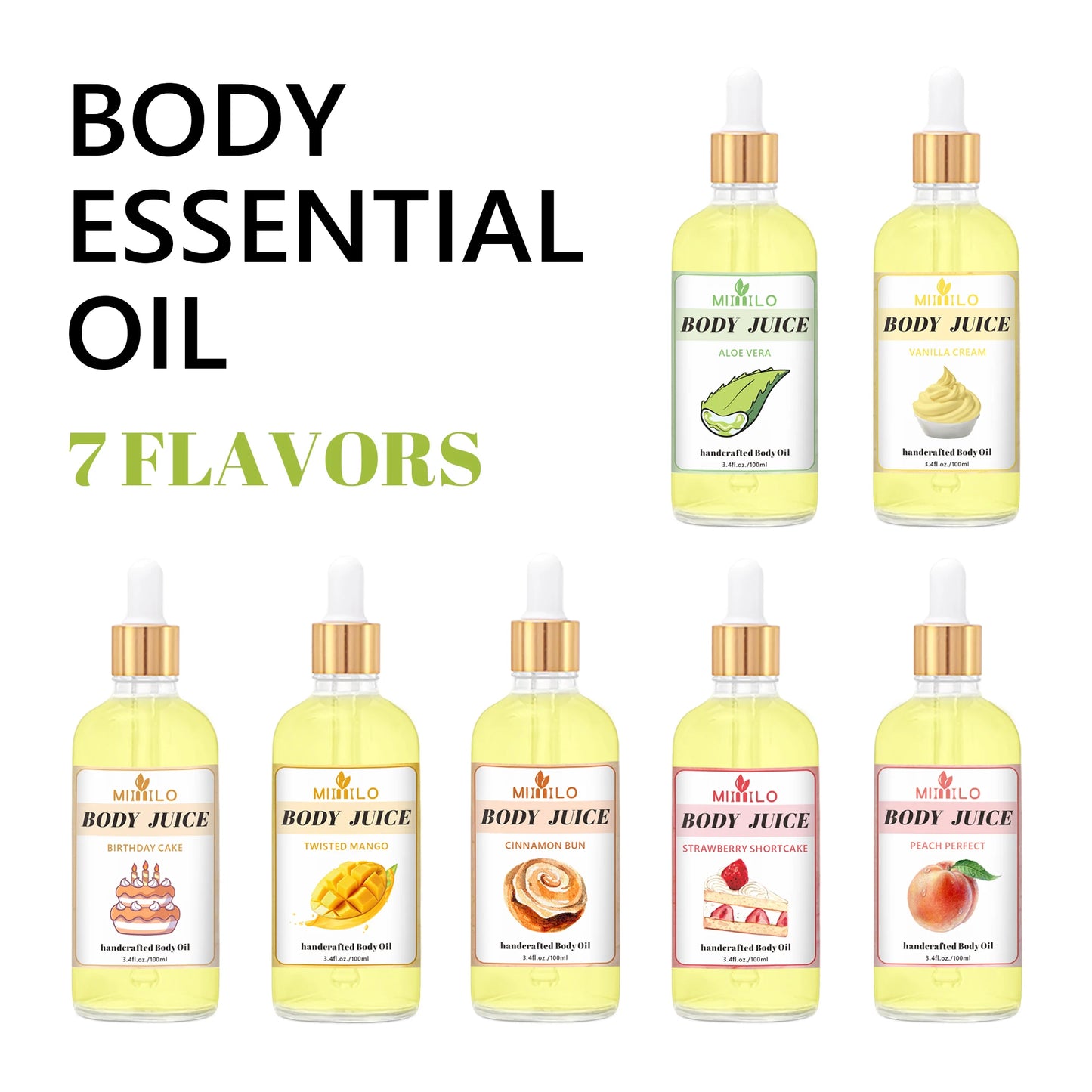 100ml Sweet Fragrance Body Oil Multiple Delightful Scents Moisturizing Nourishing Skin Care Lightweight Non Greasy Fast Absorbin