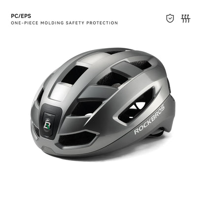 ROCKBROS Bike Helmet Light Helmet with Remote Control Rechargeable Tail light Bicycle Cycling Helmet Intelligent Safety Helmet