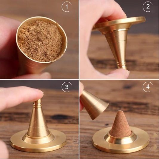 3 Pcs Incense Cone Making Tool Cone Incense Mold, Incense Press DIY Backflow Incense Cone Making Kit Incense Cone Mould 87HA