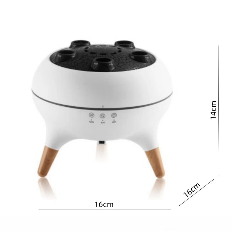 New Colorful Light Dynamic Flame Jellyfish Aromatherapy Machine Remote Control Volcanic Dynamic Vomit Ring Humidifier