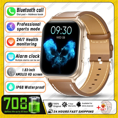 2026 New Bip 6 Pro Smart Watch Men Sports Fitness Heart Rate GPS Track IP68 Waterproof Bluetooth Call Sleep Smartwatches Women