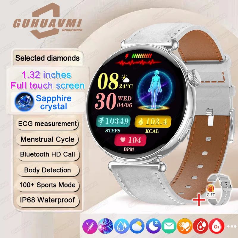 New Smart Watch For Women Gift Full Touch Screen Sports Fitness Watches Bluetooth Calls Digital Female health Smartwatch Ladies