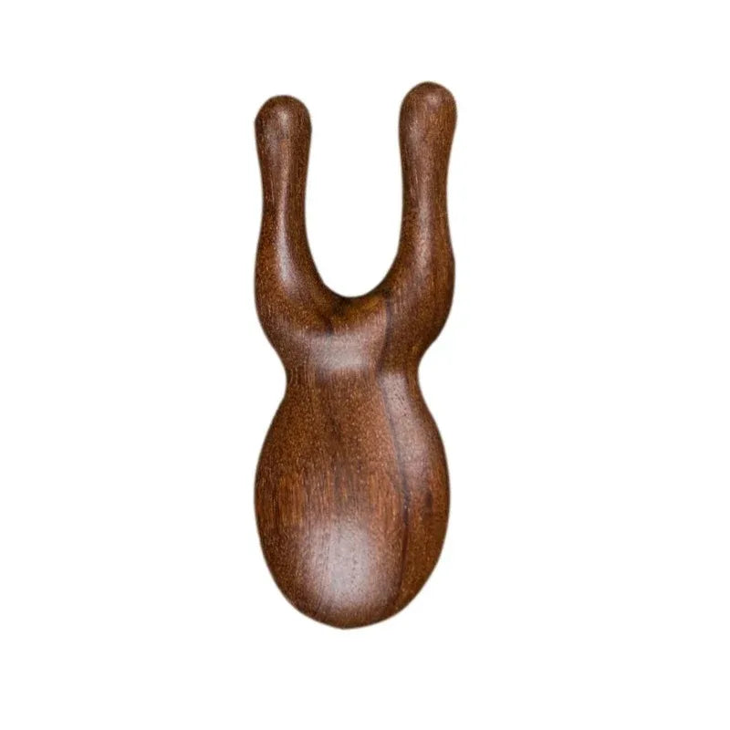 1pc Exquisite Sandalwood Five-Tooth Meridian Massage Comb Head Massager Scalp Scraping for Relaxation Massager Body Massage Tool