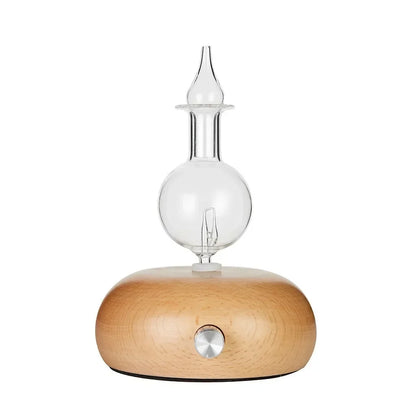 Waterless Essential Oils Diffuser Aromatherapy Fragrance Diffuser Without Water Wooden Glass Aroma Nebulizer Vaporizer for Home