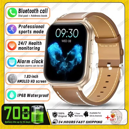 Bip 6 Pro 700 mAh Smart Watch Men Women Outdoor Sports Fitness Heart Rate GPS Track Bluetooth Call IP68 Waterproof Smartwatches