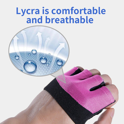 Sports Half Finger Gloves Men Women Non-slip Training Glove Gym Anti-cocoon Barbell Four Finger Glove for Cycling Yoga Jump Rope