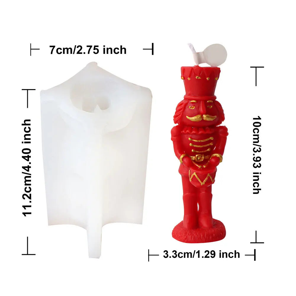 King Candle Silicone Mold Soldier Plaster Resin Ornament Cartoon Ceramics Making Mould Soywax Aromatherapy Home Decor DIY Gifts