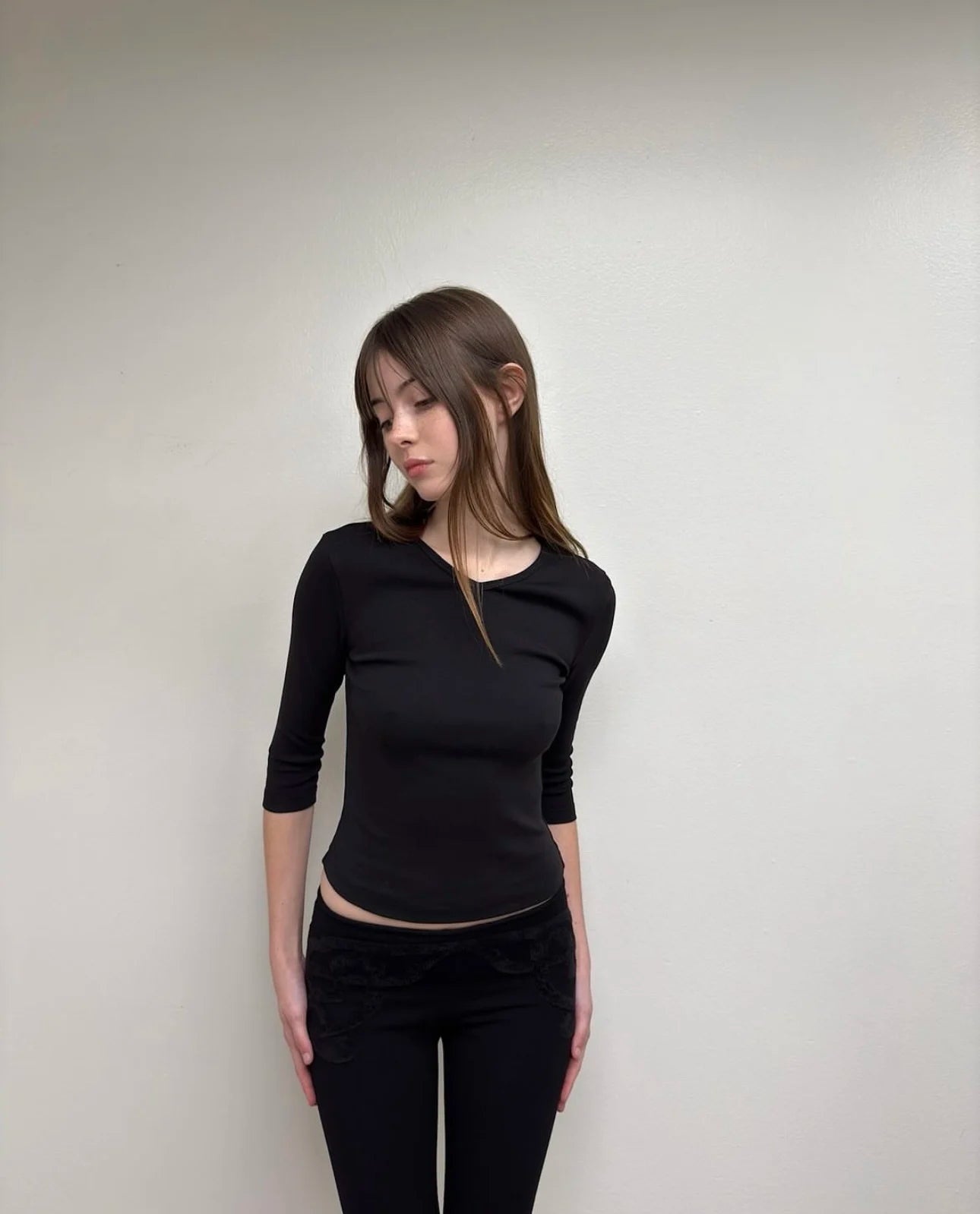 Tank cherry red long-sleeved T-shirt tight multi-color high-elasticity base layer cleanfit top