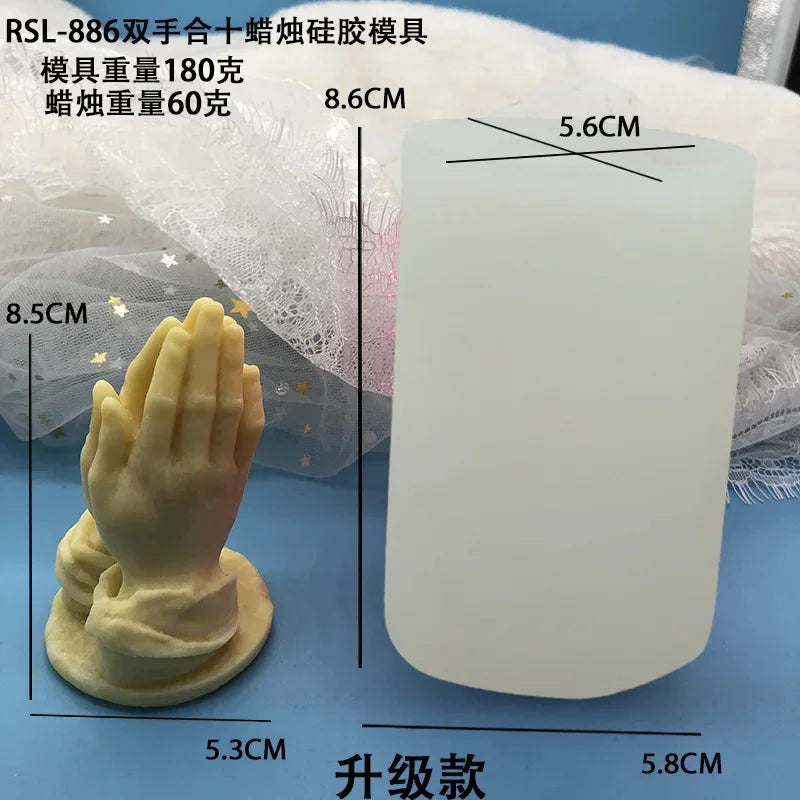 Gesture Candle Mold Diy Aromatherapy Plaster Thumbs Up Victory Bier Middle Finger Cake Silicone Mould Epoxy Candle Making Molds